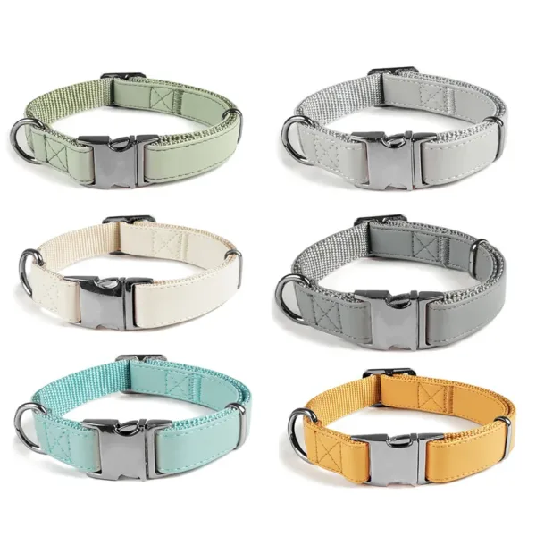 1 Leather Dog Collar Leash Set