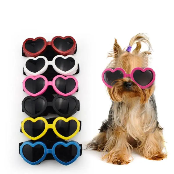dog sunglasses Love Shaped Pet Sunglasses Dog Goggles