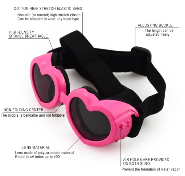 1697897944984 Love Shaped Pet Sunglasses Dog Goggles