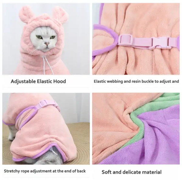 1697987379994 Full Wrap Buckle Absorbent Pet Bathrobe