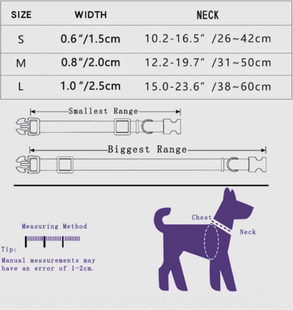 1698761719336 Adjustable Light Weight Pet Collar