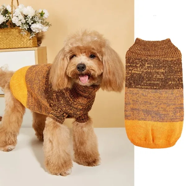 dog sweater 2 Warm Colorful Pet Knitted Sweater