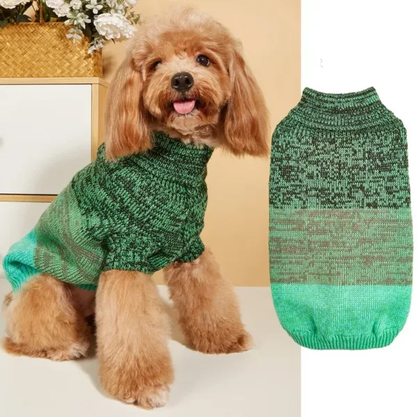 dog sweater 3 Warm Colorful Pet Knitted Sweater