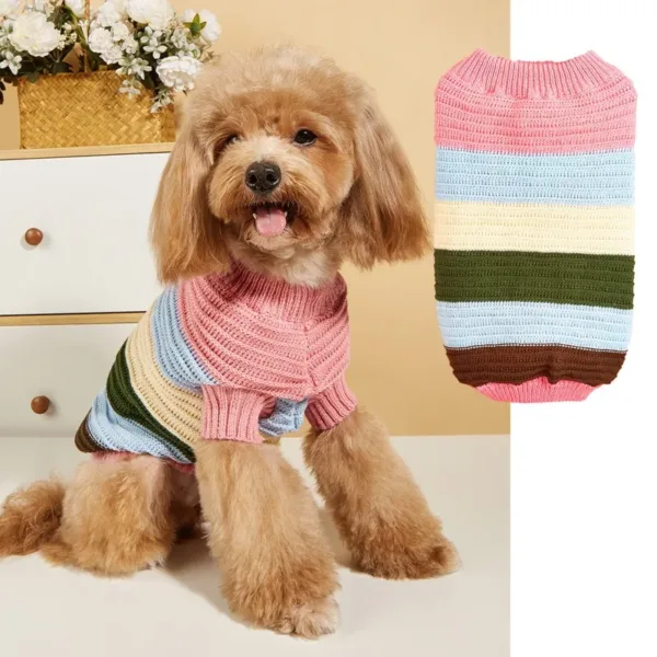 dog sweater 5 Warm Colorful Pet Knitted Sweater