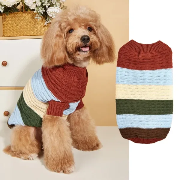 dog sweater 6 Warm Colorful Pet Knitted Sweater