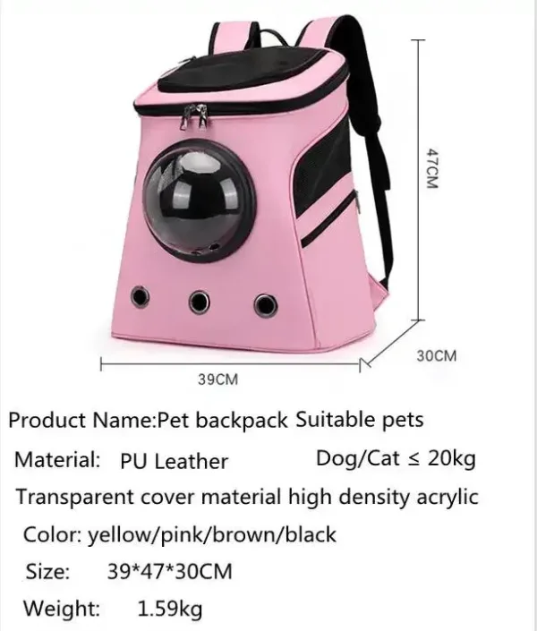 1698918233983 Portable PU Pet Dog Cat Carrier Backpack