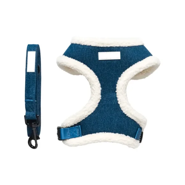 1 Cowboy Soft Warm Pet Harness Leash Collar Set