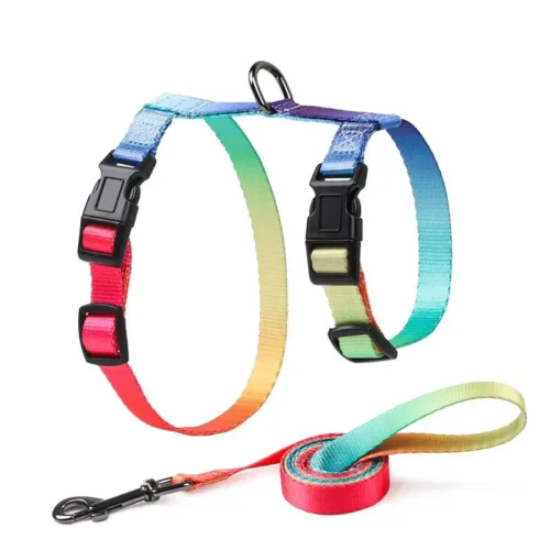 H shape cat harness leash set