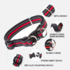 1680948779421 Reflective Adjustable Double Ring Pet Collar For Small Medium Large Dog