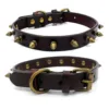 DOG collar 8 Heavy-duty Spike Leather Dog Collar