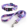collar leash set 2 Flower Design Colorful Polyester Dog Collar