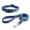 collar leash set Flower Design Colorful Polyester Dog Collar