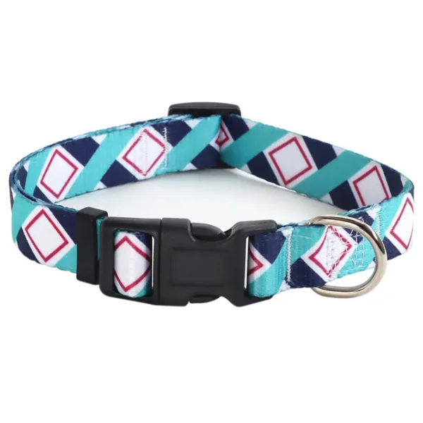 dog collar 3 Flower Design Colorful Polyester Dog Collar