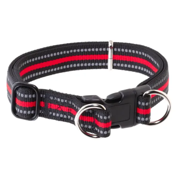 dog collar 3 Reflective Adjustable Double Ring Pet Collar For Small Medium Large Dog