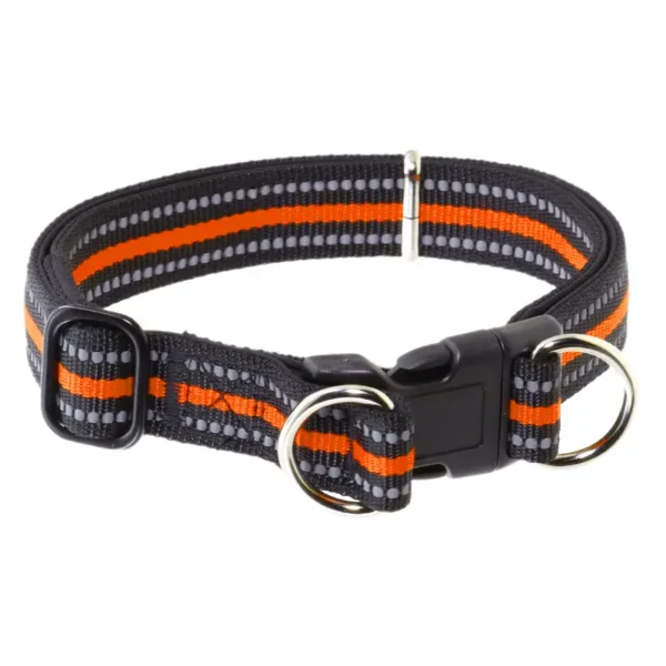 dog collar 4 Reflective Adjustable Double Ring Pet Collar For Small Medium Large Dog