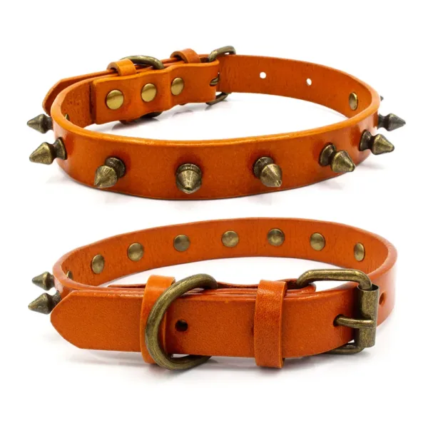 dog collar pet collar Heavy-duty Spike Leather Dog Collar