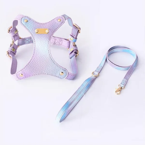 cat harness leash set Soft Leather Pet Cat Harness Leash Set Waterproof Cat Harness