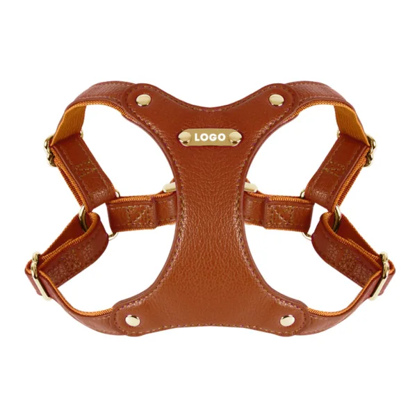 leather dog harness option Luxury Leather Dog Harness Leash Set For Dog Walking