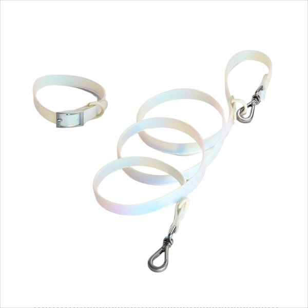 PVC dog leash PVC Waterproof & Color-Shifting Pet Leash & Collar Set – Durable, Stylish & Comfortable