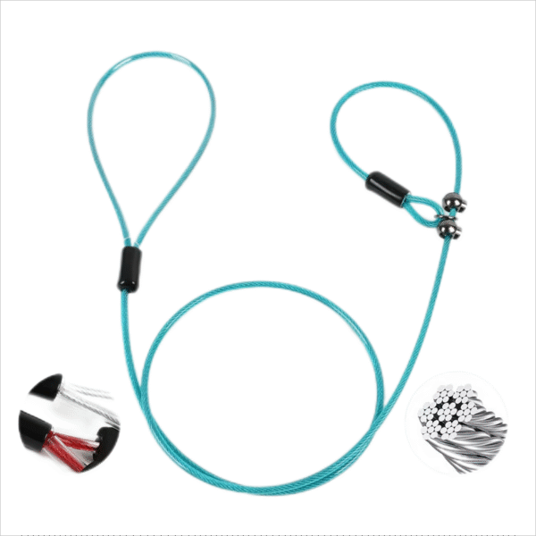 stainless steel wire dog leash(1)(1)(1) Anti-Pull Steel Wire Pet Leash – Unbreakable & Tangle-Proof for Strong Dogs