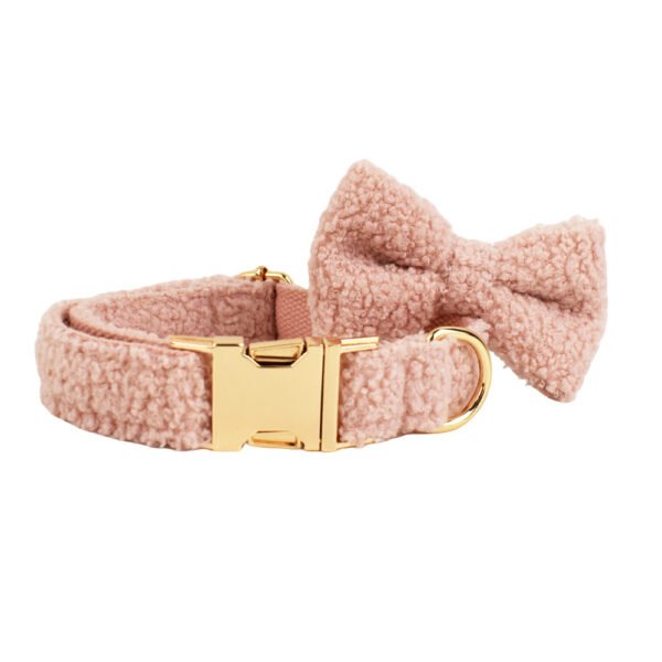 22 Warm Teddy Fur Bowknot Pet Collar 2Pcs Set – Ultra-Soft, Warm & Stylish