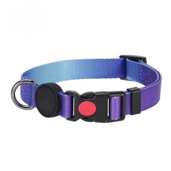 gradient color dog collar 2 Adjustable Gradient Color Nylon Dog Collar – Secure, Stylish & Customizable