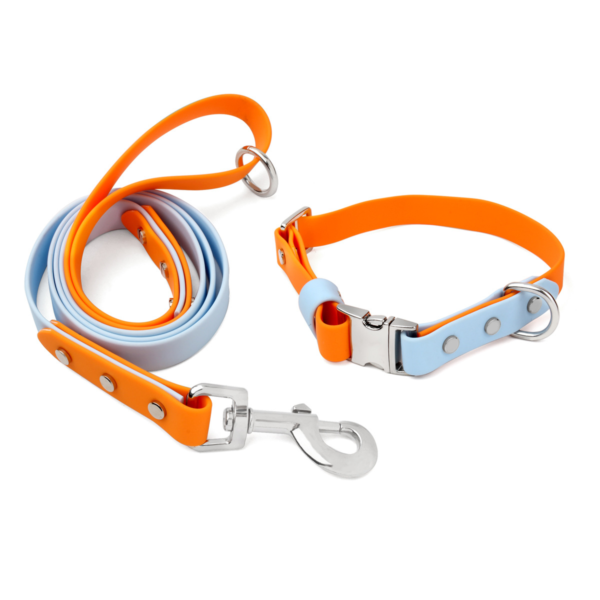 5cd6e140-808c-447a-a586-ff977b0f4f9c All-Weather Durable PVC Dog Leash & Collar Set: Waterproof, Anti-Pull, Easy-Clean & Antibacterial