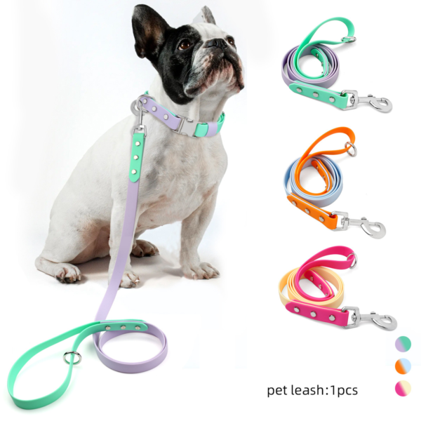 8a08f272-7cc6-4a86-8f9d-9950149149dd All-Weather Durable PVC Dog Leash & Collar Set: Waterproof, Anti-Pull, Easy-Clean & Antibacterial